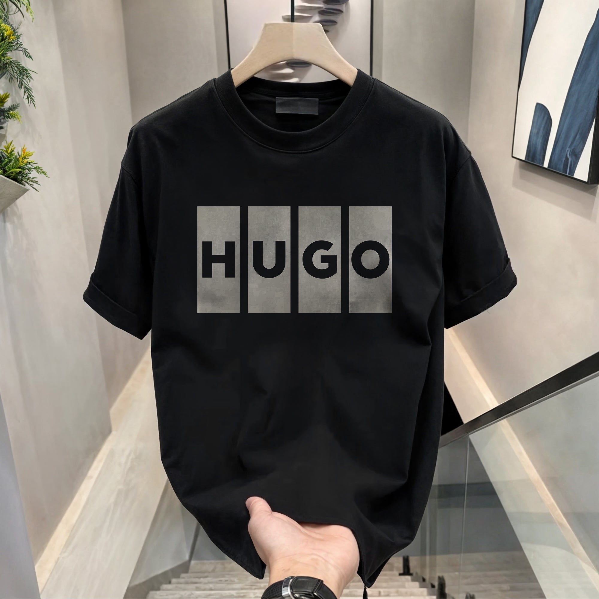 Men's Brand Premium Selling T-Shirt (BD-HUGO BOX+HUGO RED)