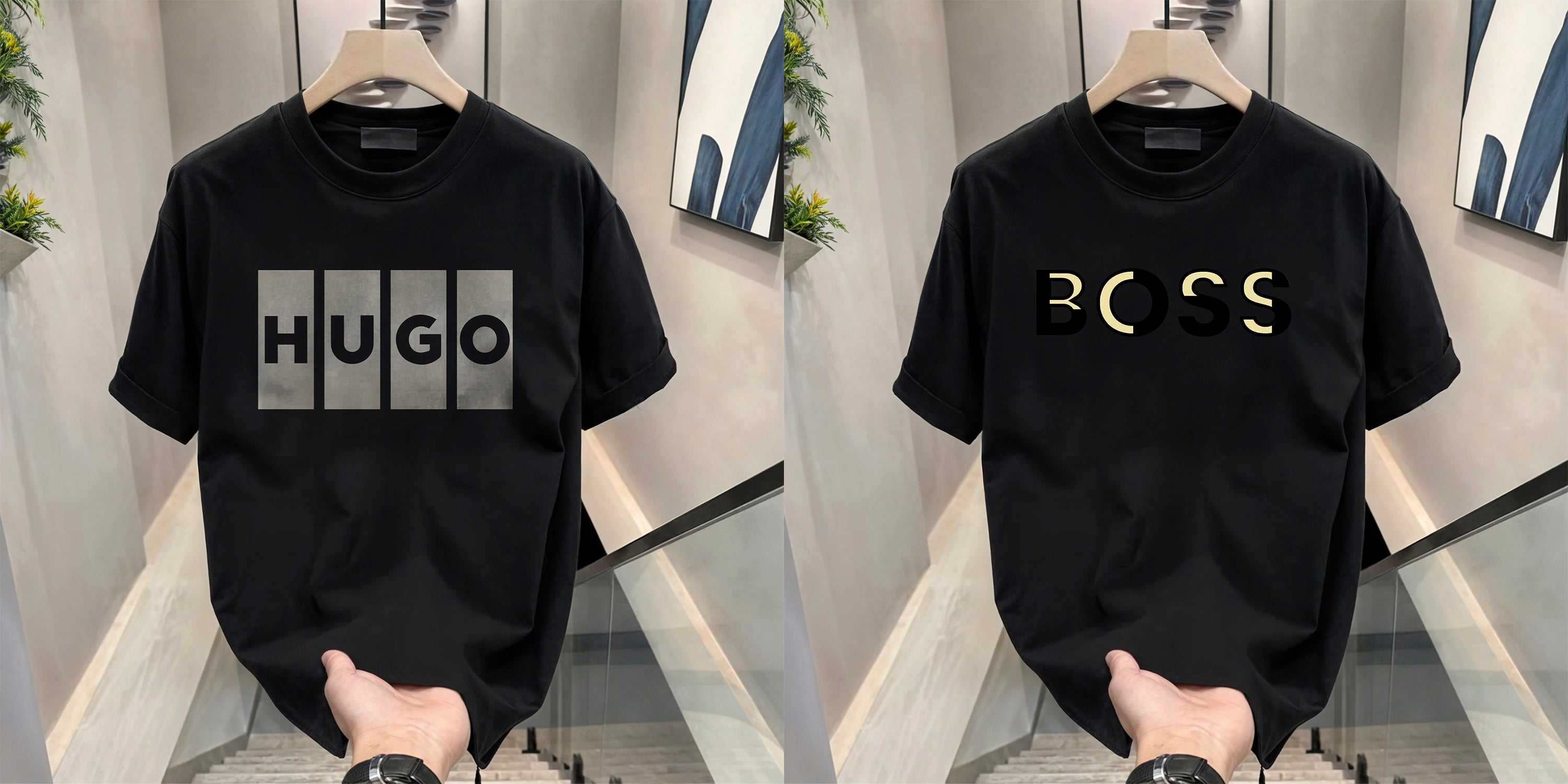 Men's Brand Premium Selling T-Shirt (BD-HUGO BOX+GOLD BOSS)