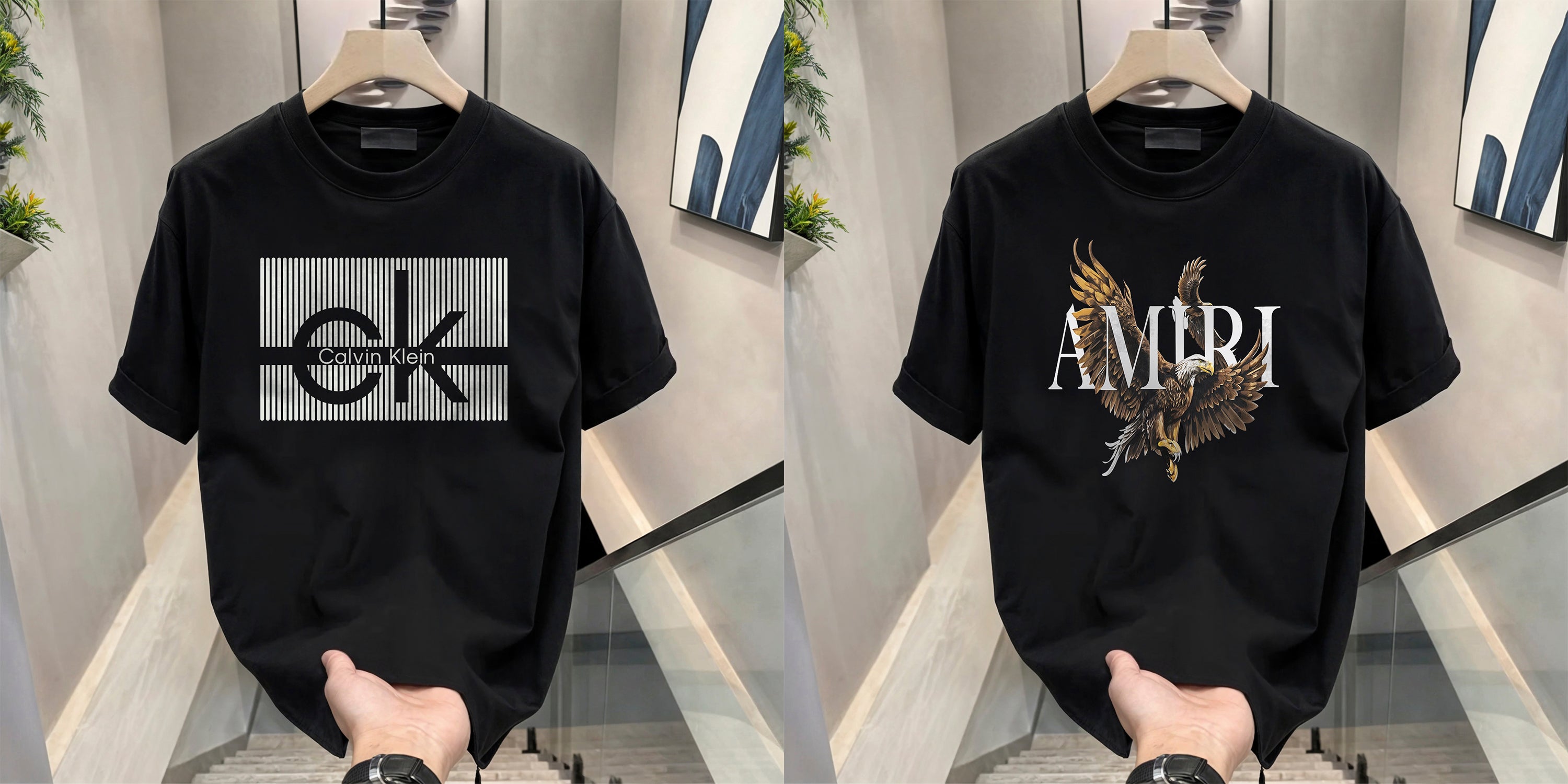 Men's Brand Premium Selling T-Shirt (BD-CK+AMIRI)