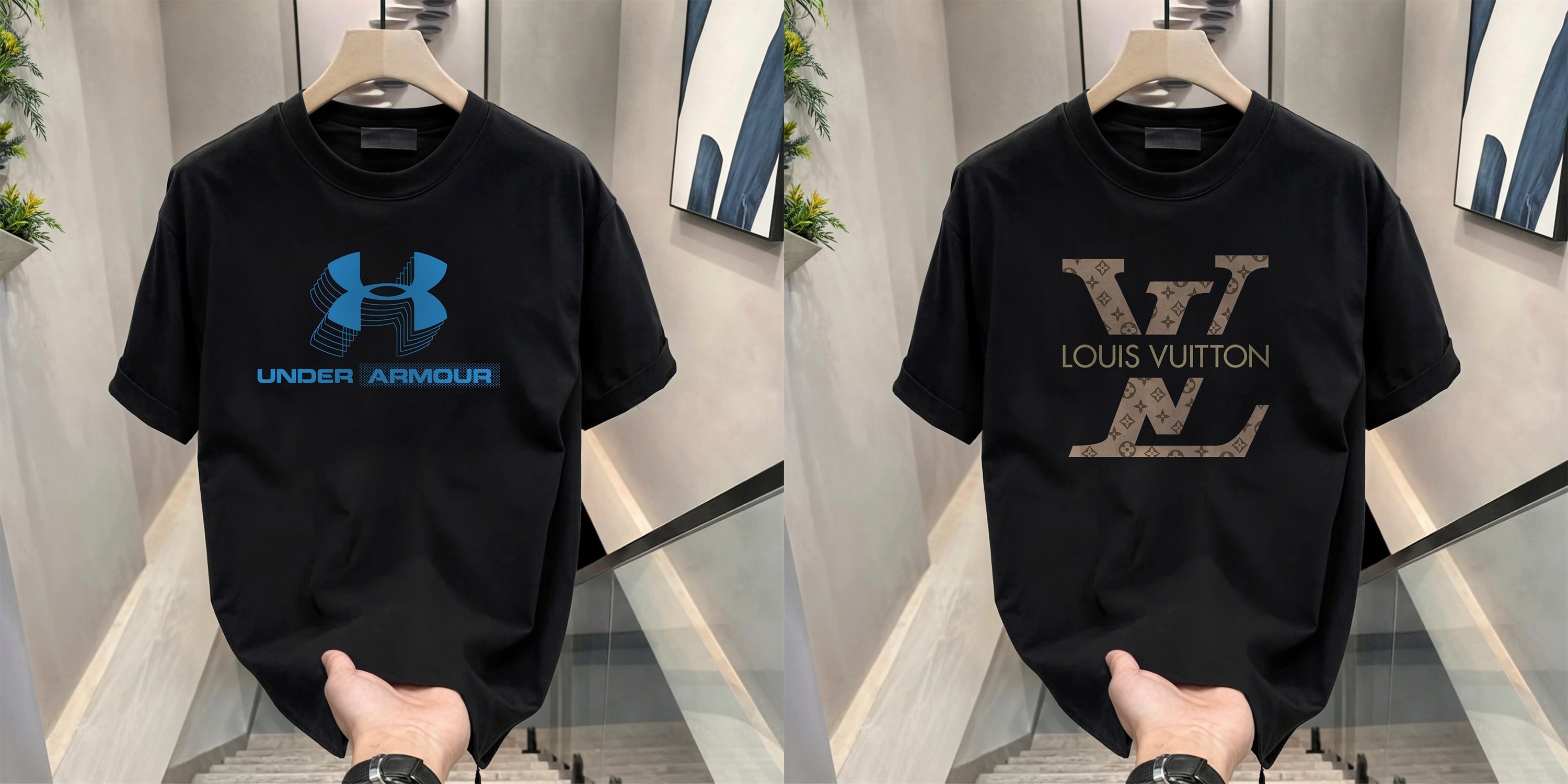 Men's Brand Premium Selling T-Shirt (BD-BLUE ARMOUR+LV)